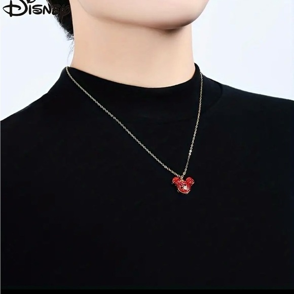 Red Mickey Mouse Head Necklace NWT - Picture 5 of 6
